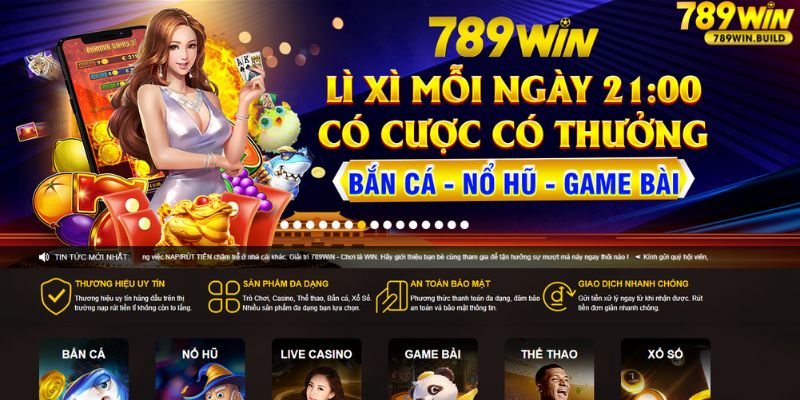 Trang chủ chính thức để truy cập sảnh Nổ Hũ tại 789Win